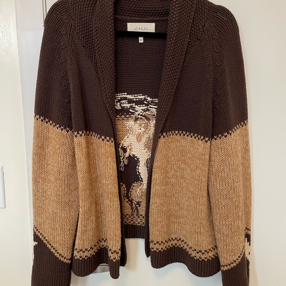 THE GREAT. Cowboy Lodge Cardigan size 2